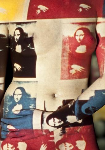 Nude with Warhol Mona Lisa