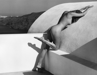 Art Zilio: Nude over Oia — The Villa, Santorini, Greece Art Zilio: Nude over Oia — The Villa, Santorini, Greece
