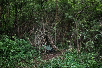 Richard Burniston: Hogsmill Valley (25th May 1977), part of the mixed medium series "Hogsmill Valley 1977" Richard Burniston: Hogsmill Valley (25th May 1977), part of the mixed medium series "Hogsmill Valley 1977"