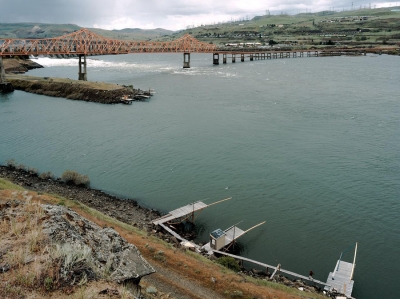 Dennis DeHart: Confluence of Dalles Dam, Fishing Platforms, and Google Server Farm, Oregon/Washington Dennis DeHart: Confluence of Dalles Dam, Fishing Platforms, and Google Server Farm, Oregon/Washington